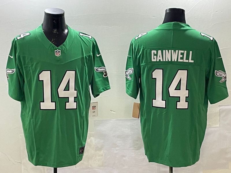 Men Philadelphia Eagles #14 Gainwell Green three generations 2025 Nike Vapor Limited NFL Jersey style 1->philadelphia eagles->NFL Jersey